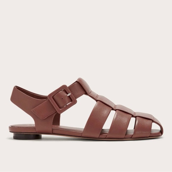 NEW Everlane Rum Brown Leather Fisherman Day Sandal in Size 6